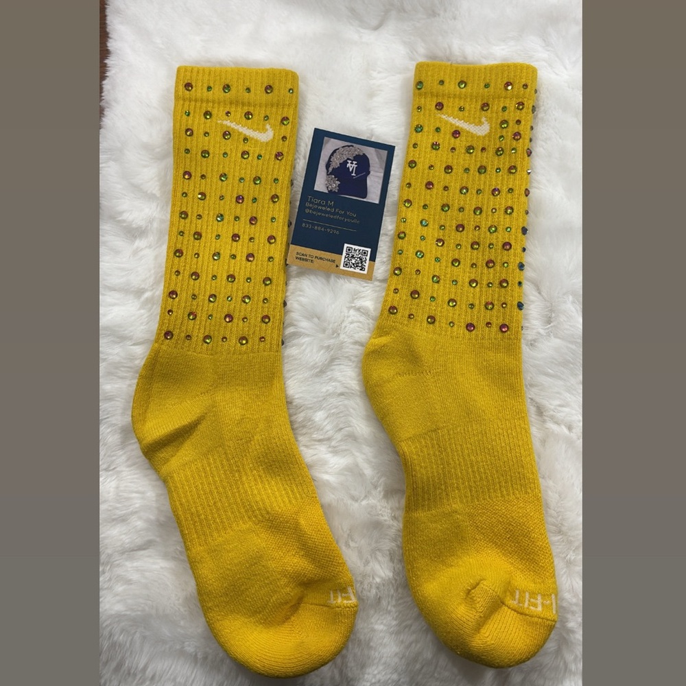 Nike Yellow Athletic Socks for Active Comfort